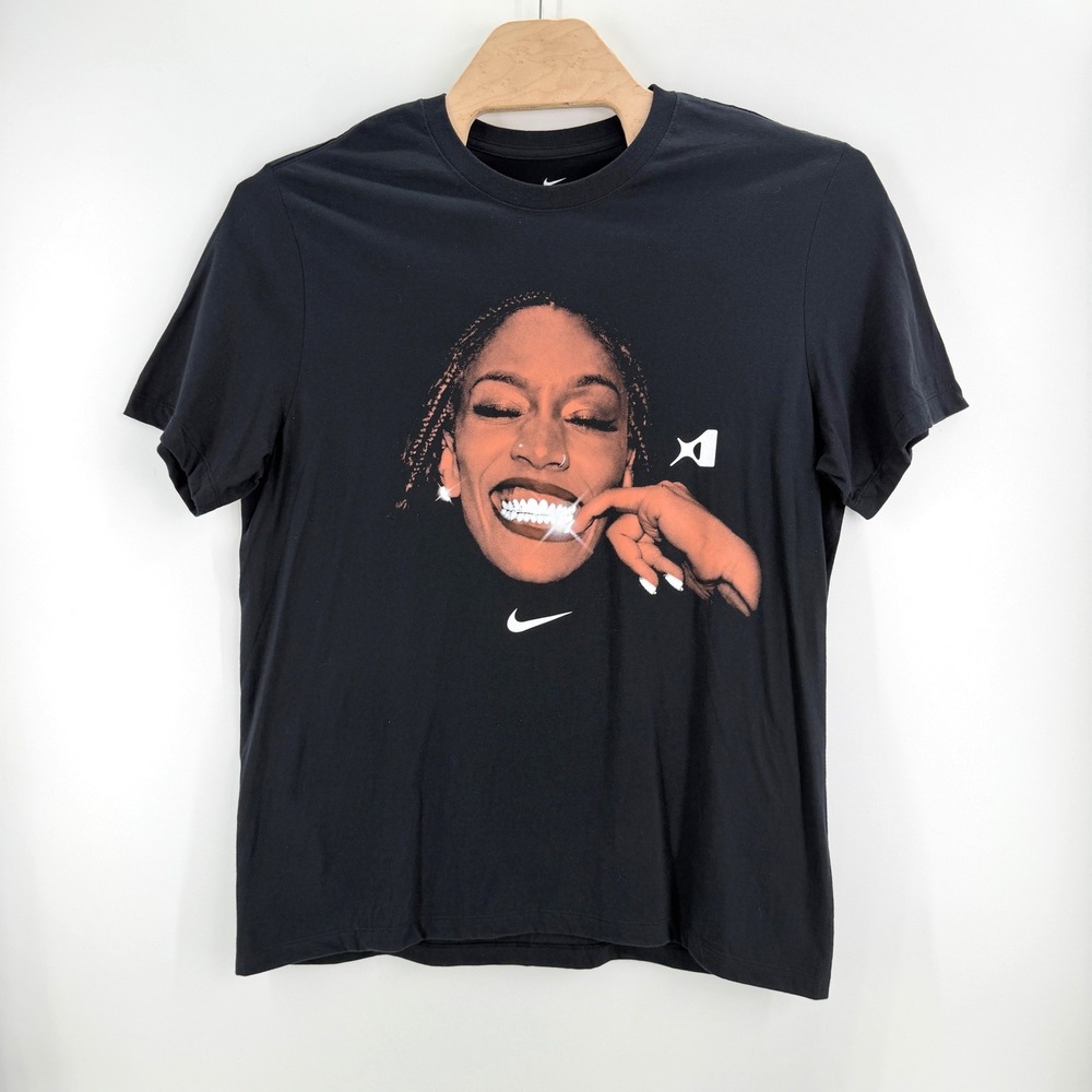 Nike A'ja Wilson M'V3 WNBA MVP Graphic Tee XL Cotton Black Las Vegas Aces Shirt